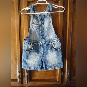 Vintage 90s y2k‎ Zana Di Light Wash Denim Blue Jean Overalls Large 10/12 Girls